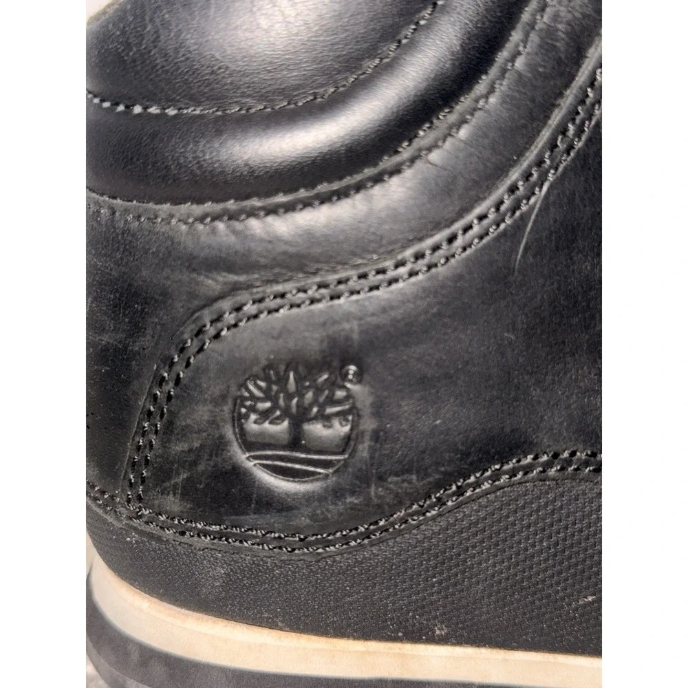 Timberland Men's Sz 12 Black Leather Comfort Hiking Ankle Lace Up Boots